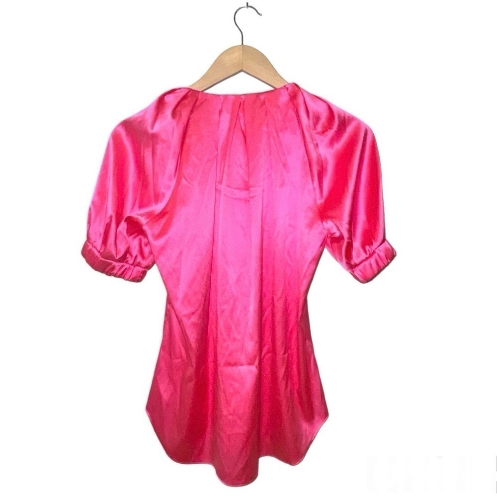 Flora Bea Neriah Silk Charmeuse‎ Blouse  Size Small  Color Pink  NEW  MSRP $245 - Picture 5 of 8